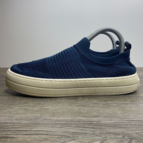 J / SLIDES HILO PLATFORM NAVY BLUE SLIP ON SHOES SZ 10. - Picture 5 of 10